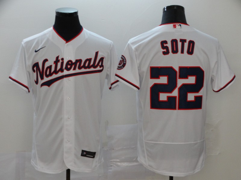 Men's Washington Nationals Juan Soto #22 White Alternate Jersey Men's Washington Nationals Juan Soto #22 White Alternate Jersey